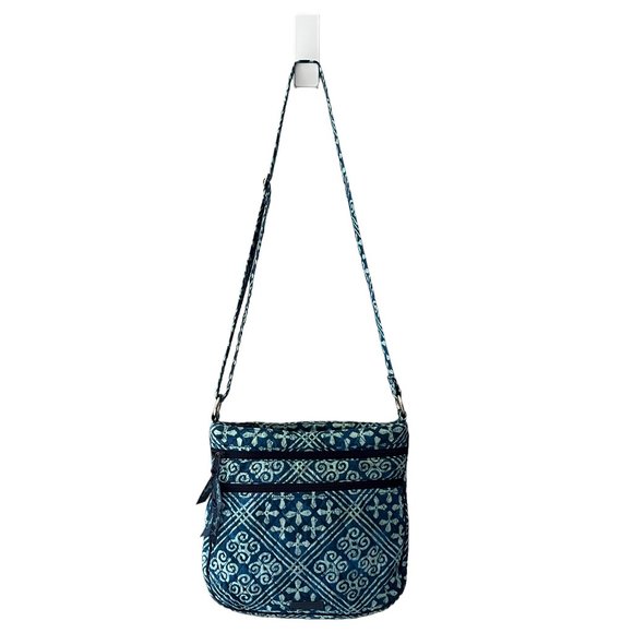 Vera Bradley Cuban Tiles Triple Zip Crossbody